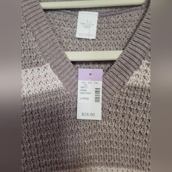 💖 Girls Striped Sweater Vest - Picture 12 of 16